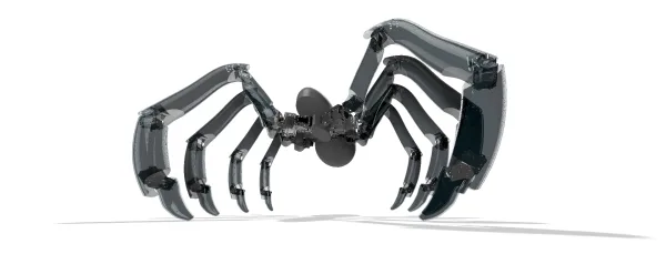 Robot spider render, walking pose