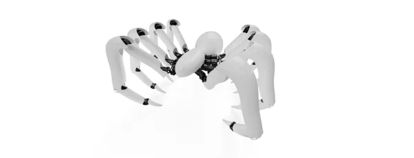 Robot spider CAD render, side