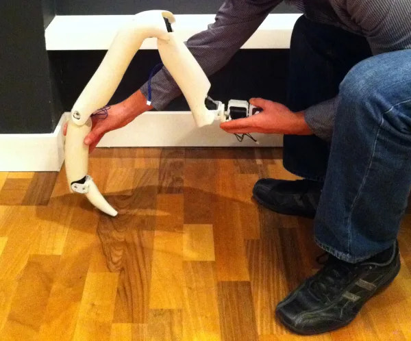 Life-size 3D printed robot spider leg prototype
